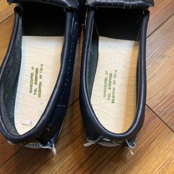 Handcrafted Adirondack Beaded Women’s Moccasin’s Navy Size 6.5 - Picture 9 of 9